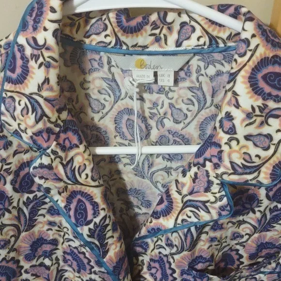 NWOT Boden Paisley Nightgown size 4 - Picture 2 of 5